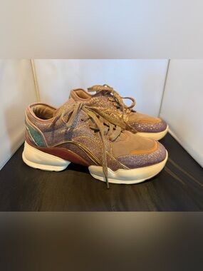 kate spade Glitter Accent Chunky Sneaker - Pink, Purple, Teal size 9
